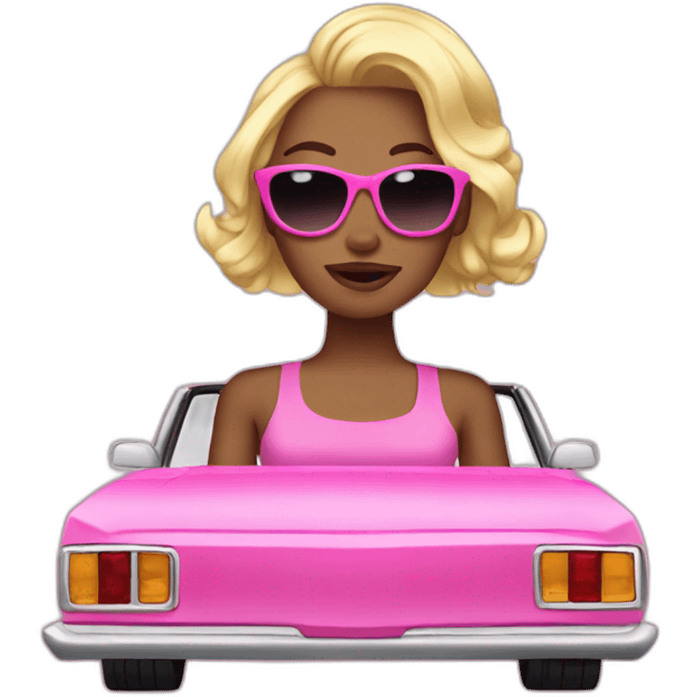 Mean girl in pink convertible emoji