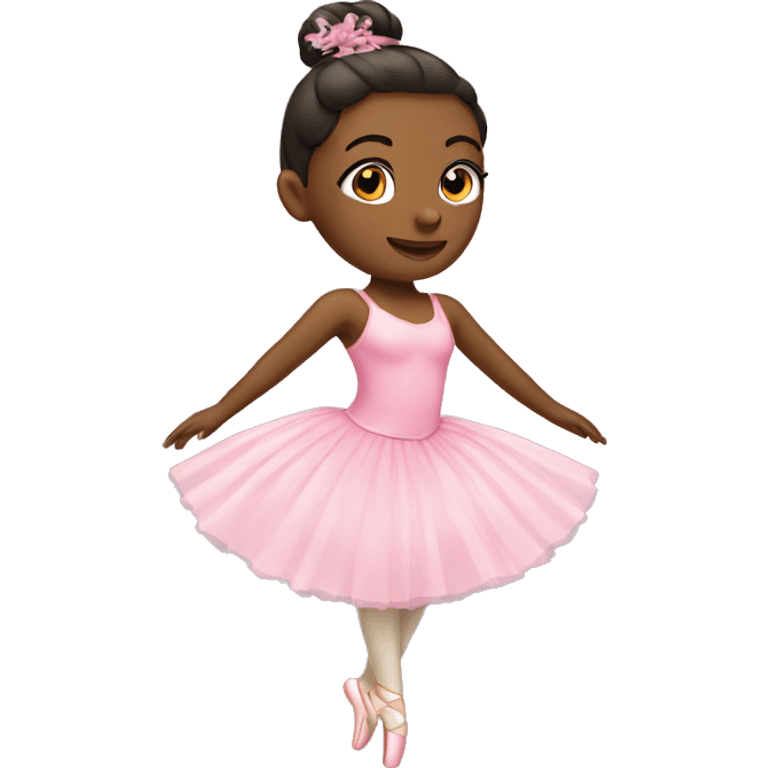 Ballerina wearing pink emoji