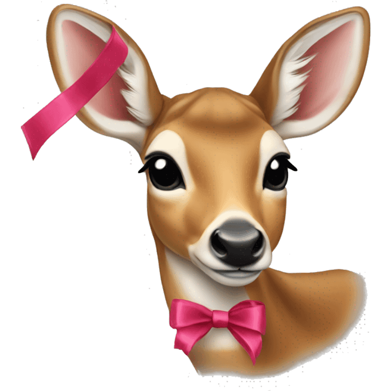 Doe with ribbon emoji