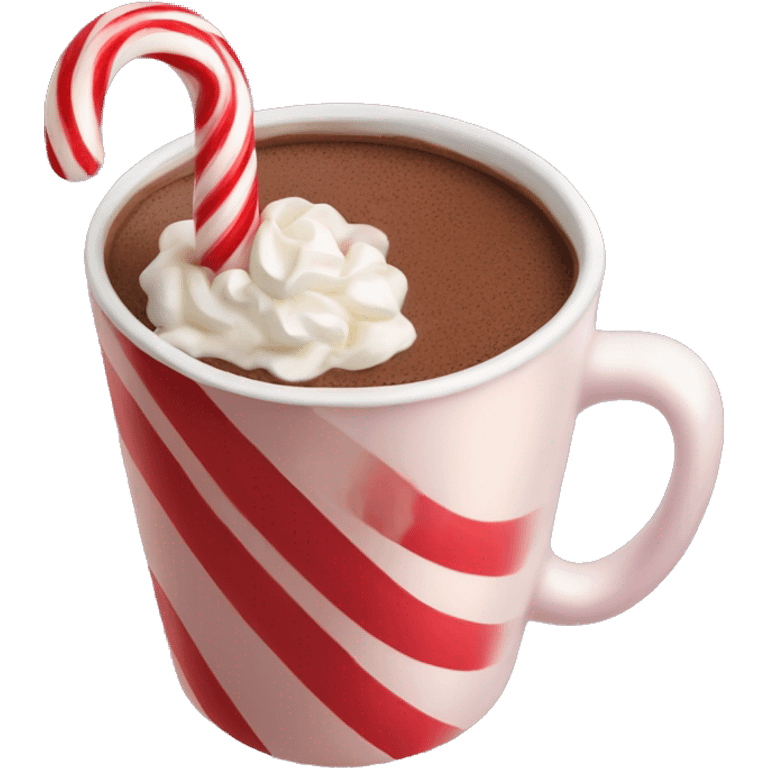 Candy cane hot chocolate  emoji