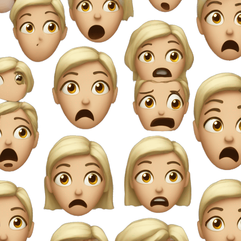 Shocked woman face emoji