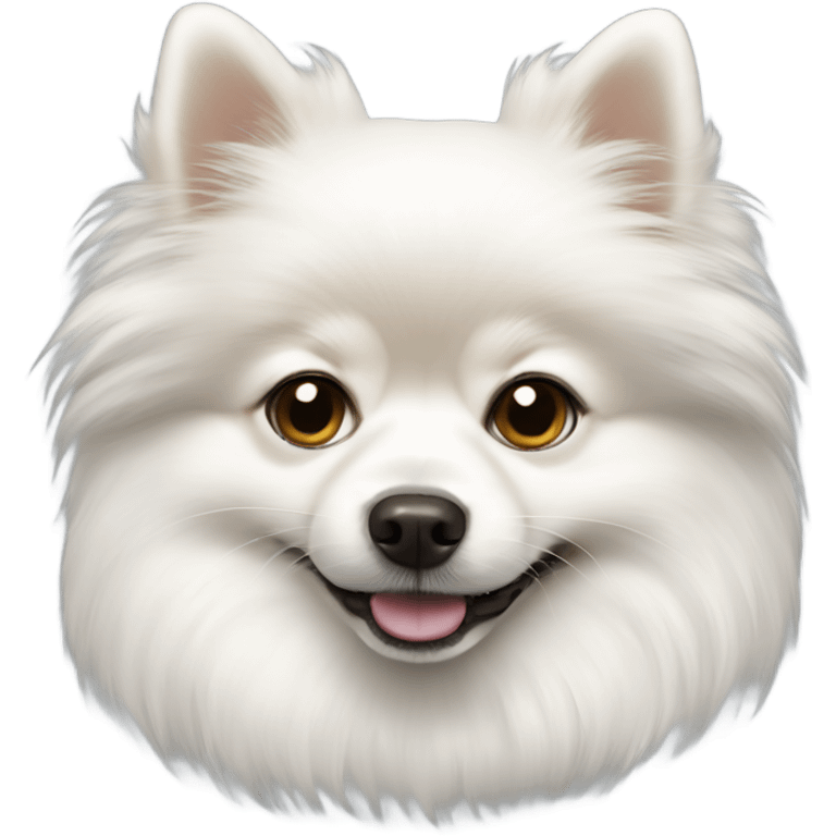 white pomeranian  emoji