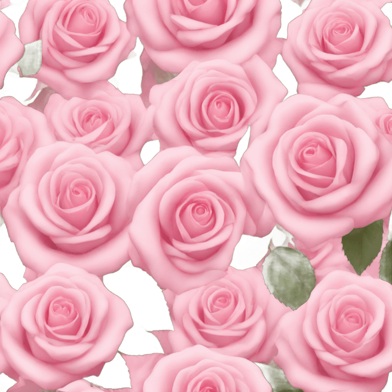 Pastel pink roses emoji