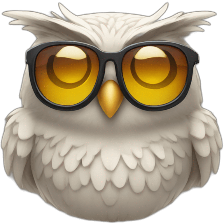 Owl with sunglasses emoji