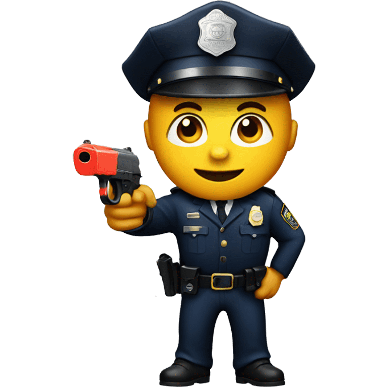 Cop with squirt gun emoji