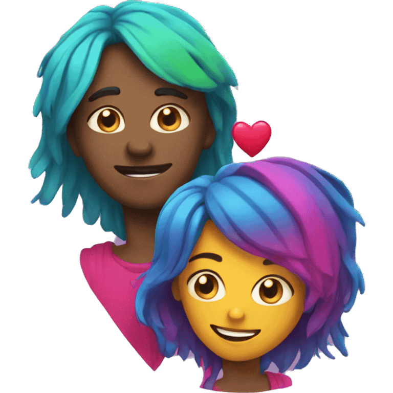 Colourful love emoji