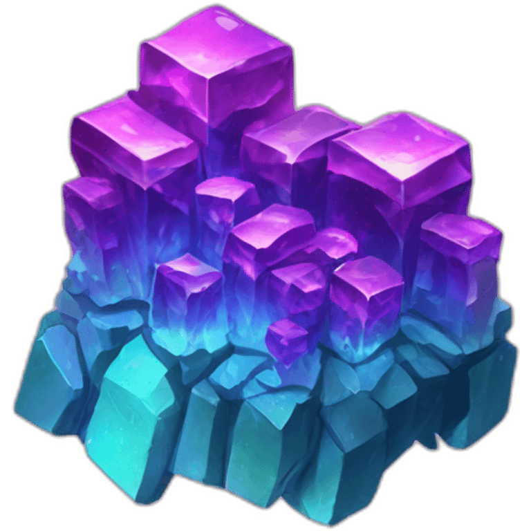 Bismuth crystal clusters emoji