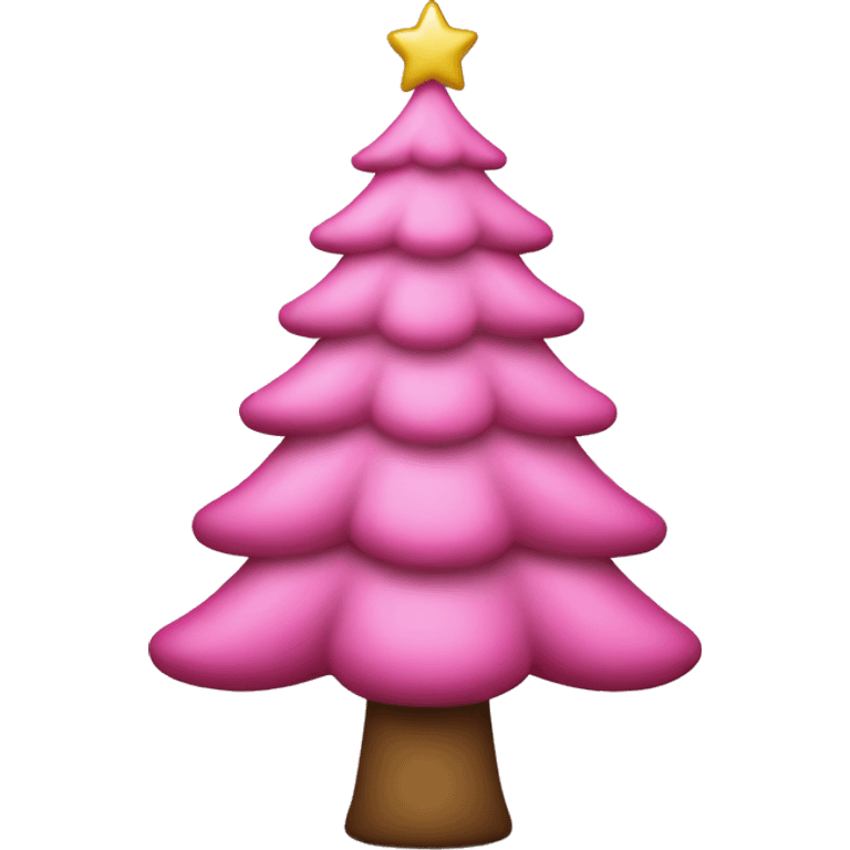 Pink Christmas tree emoji