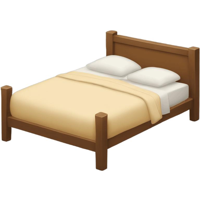 A sleepy comfortable bed big enough for two people emoji