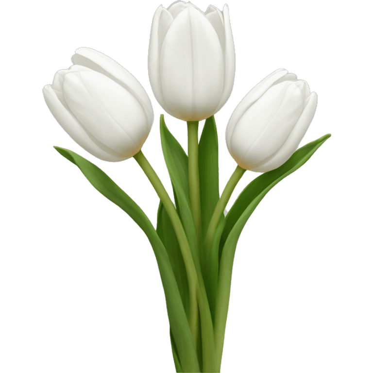 White tulips emoji