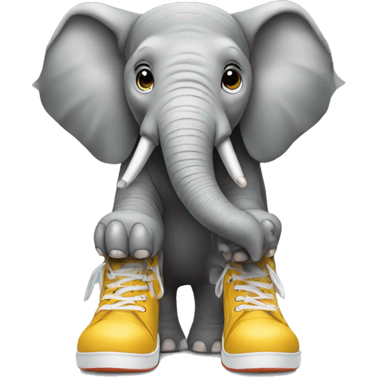 elephant with shoes on  emoji