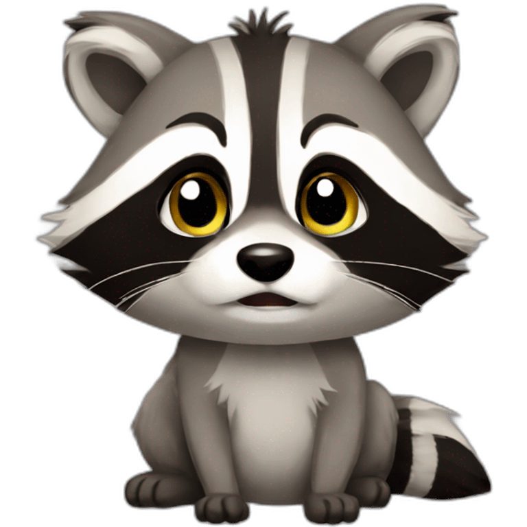 raccoon льёт tears emoji