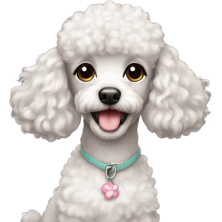 Cute girl poodle emoji