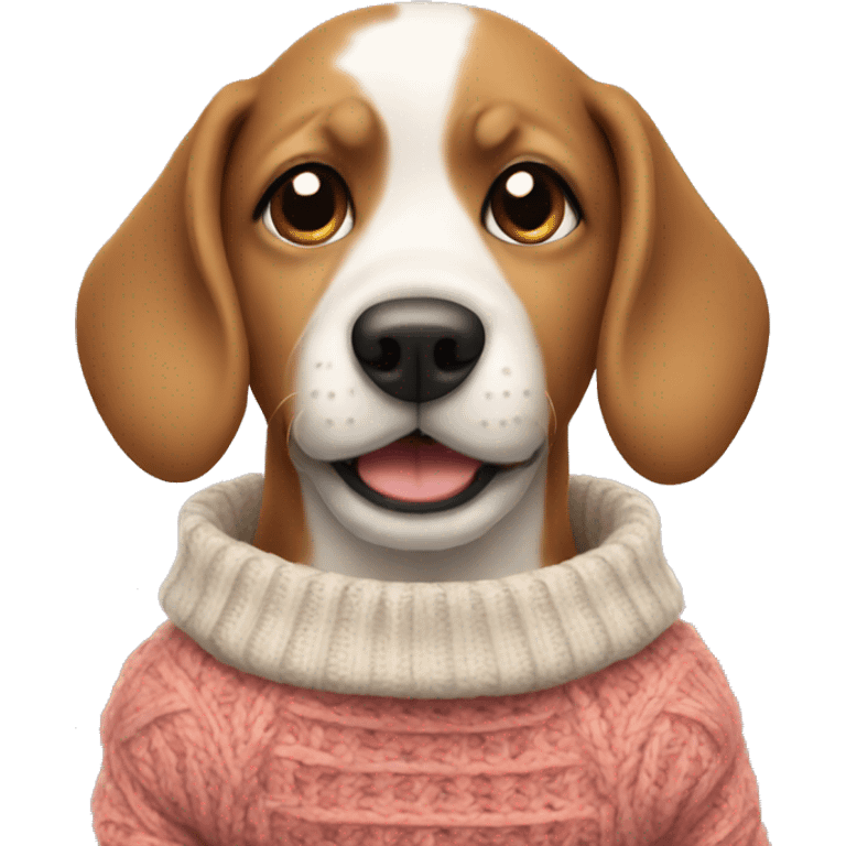 Cute Dog wearing a sweater emoji