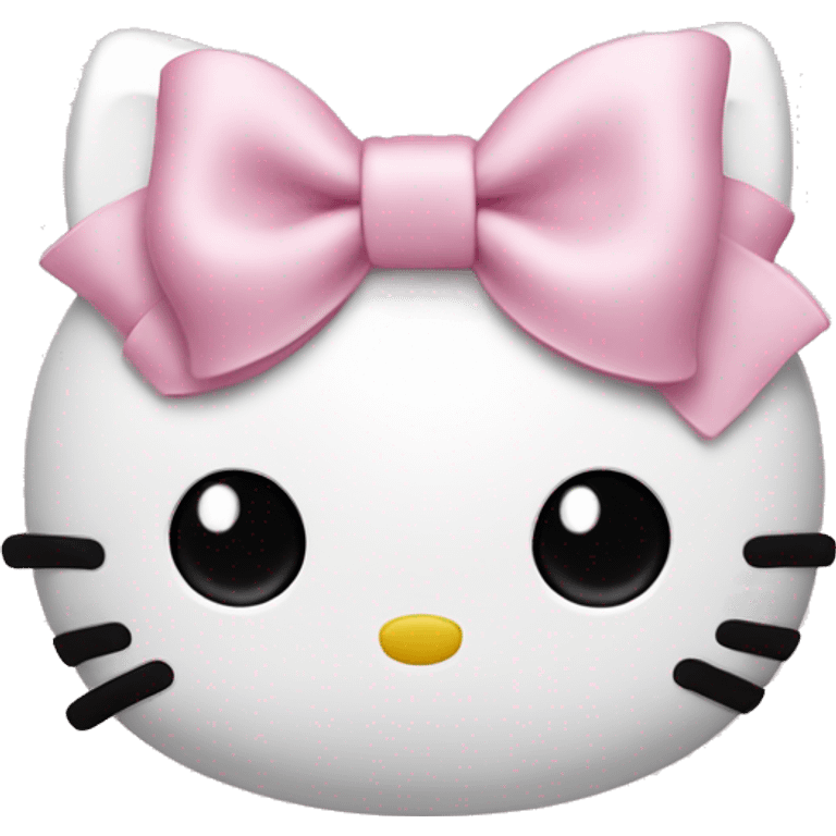 Hello kitty light pink bow emoji