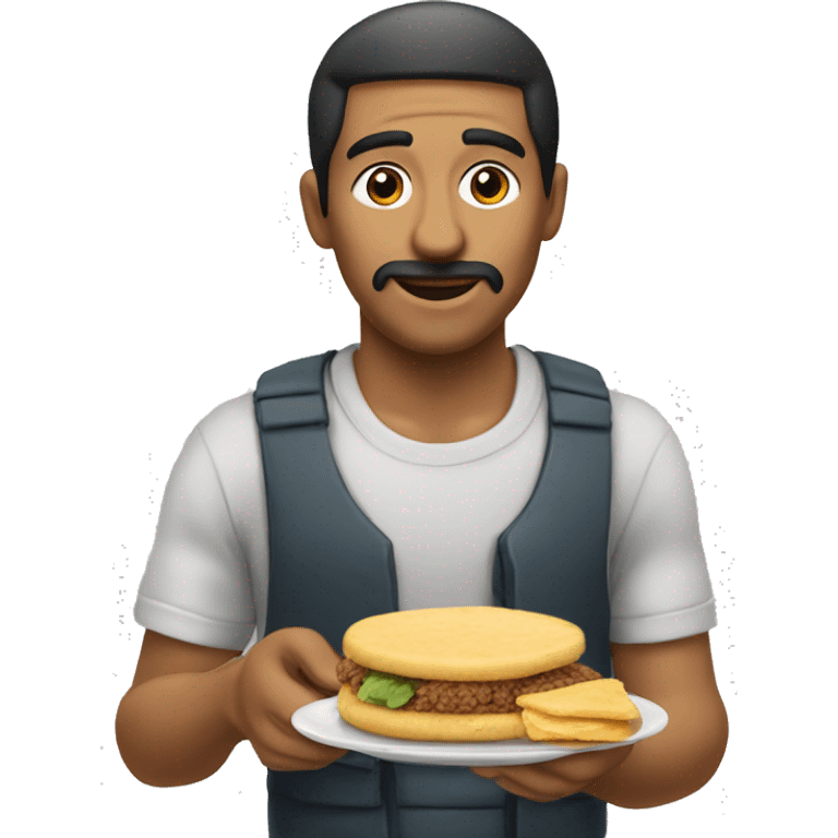 Père qui mange un Arepa emoji