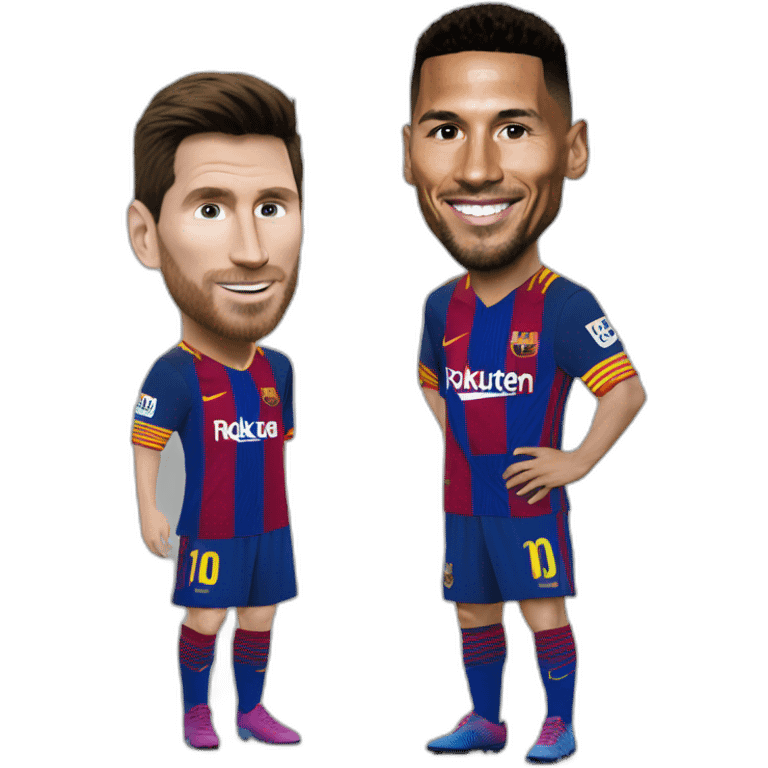 Messi qui joue avec Ronaldo emoji