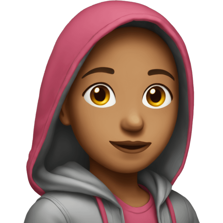 Hailey with hoodie  emoji