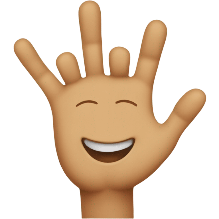 Je veux un emoji avec cette tête 🙂 mais qui a des pieds en l’air et ses mains sur les joues  emoji