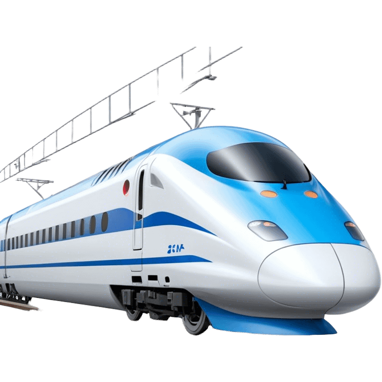 High-Speed Train (Shinkansen) - JR East (Model Year: 2021) (Iconic colour: White with blue) emoji