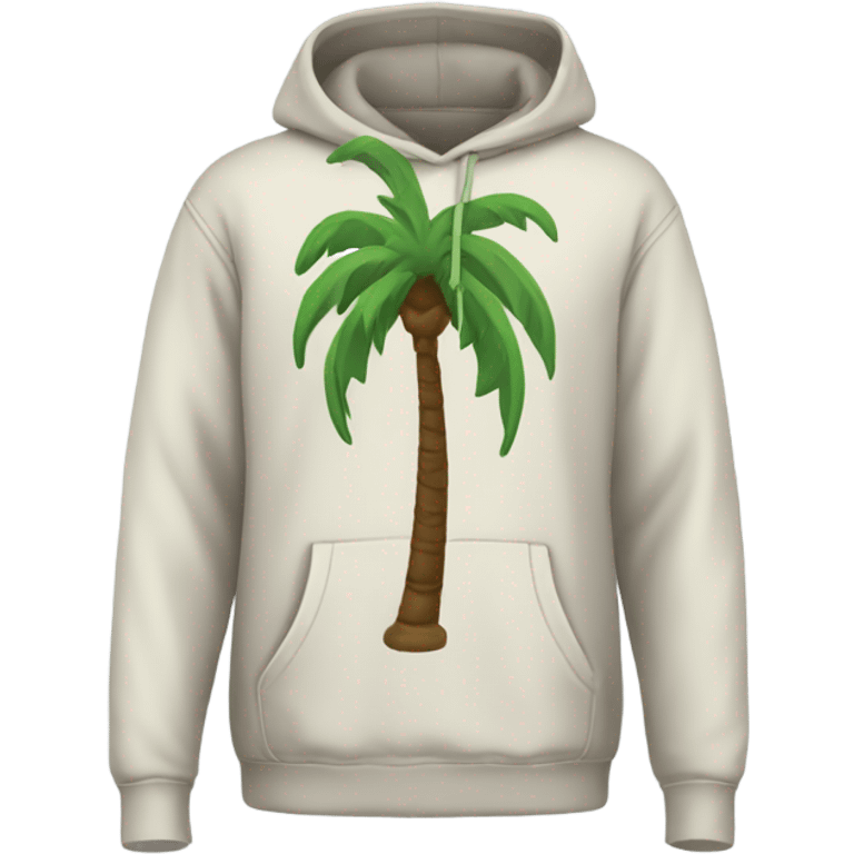 Hoodie with a palm tree on it emoji