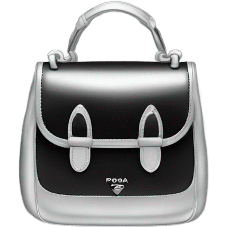 Black and silver Prada bag emoji