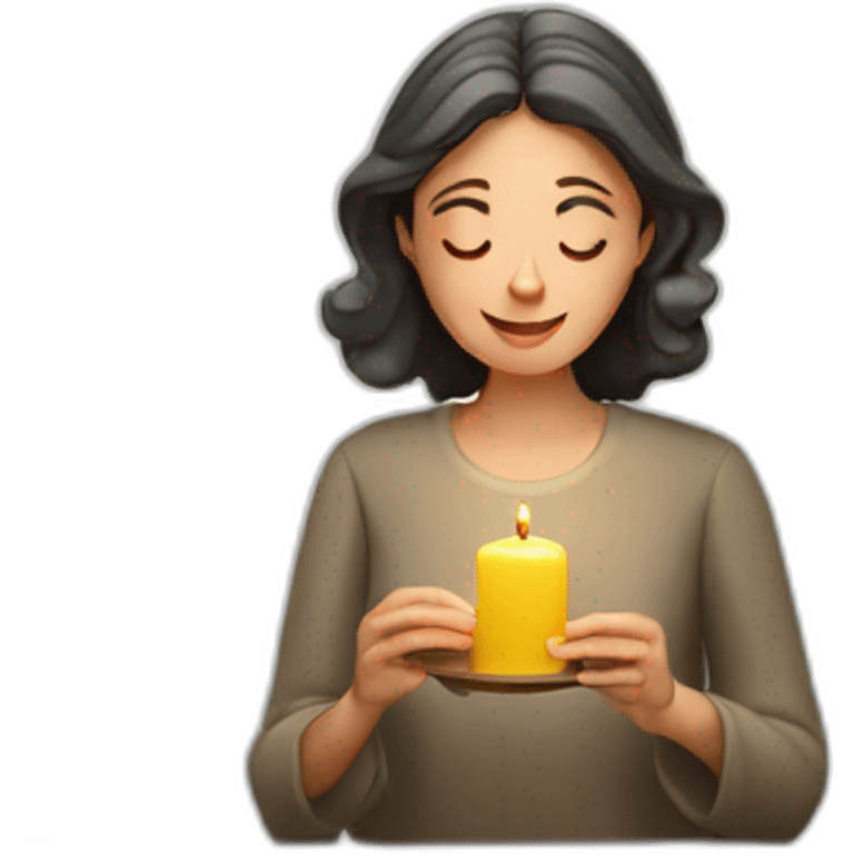 Jewish woman lighting 2 candles emoji