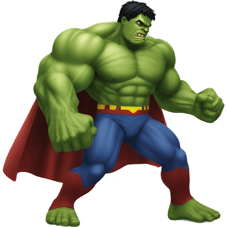 The hulk vs Superman  emoji