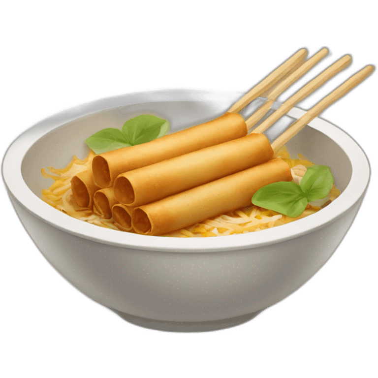 A bowl of Lumpia emoji