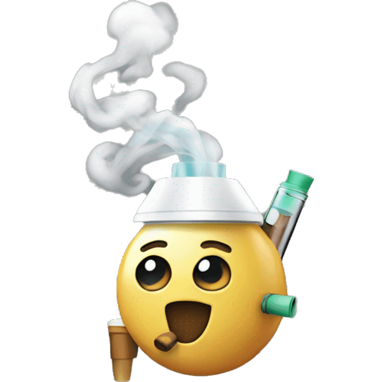 A vape with smoke  emoji