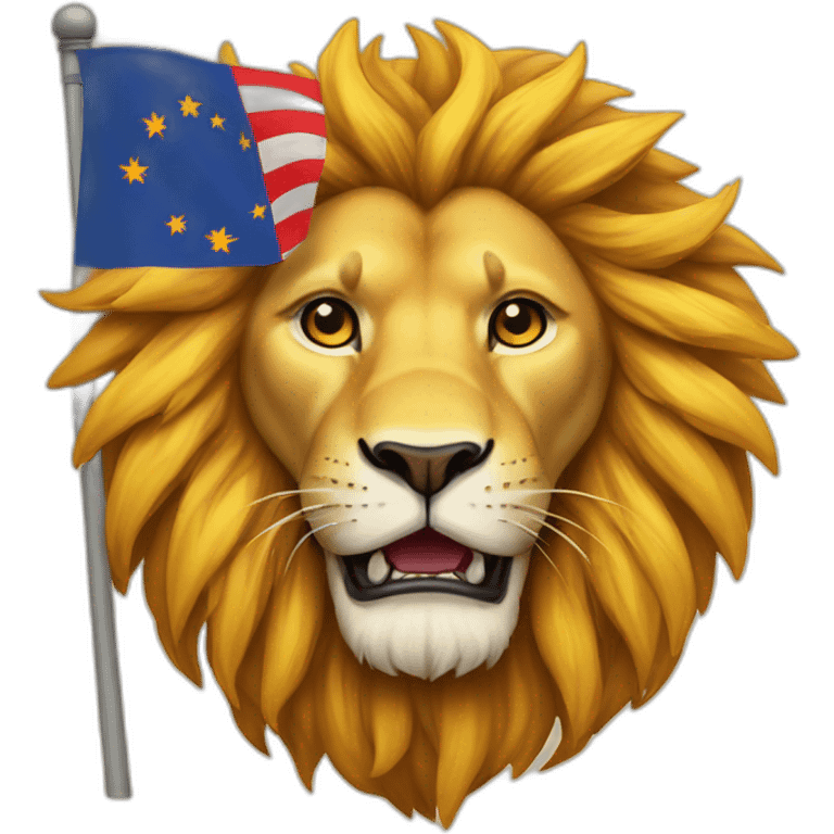 Lion and sun flag emoji