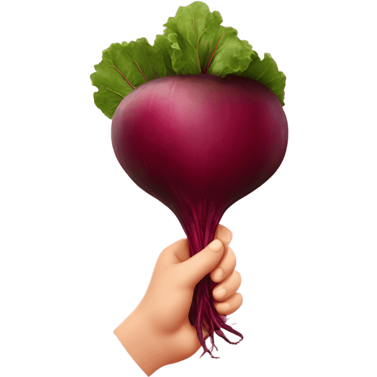 beetroot with mirror in hand emoji