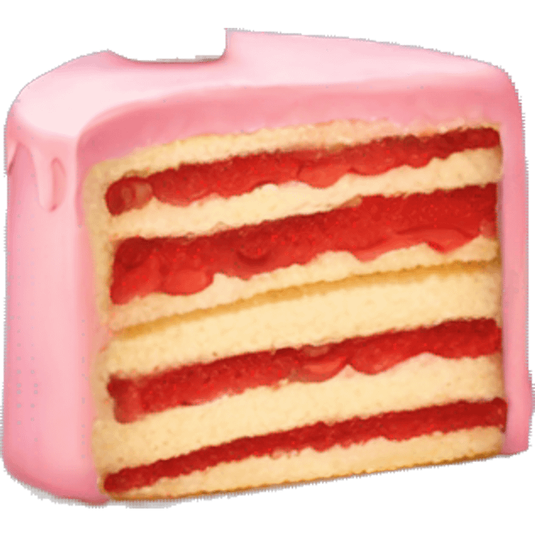 Delicious strawberry cake emoji