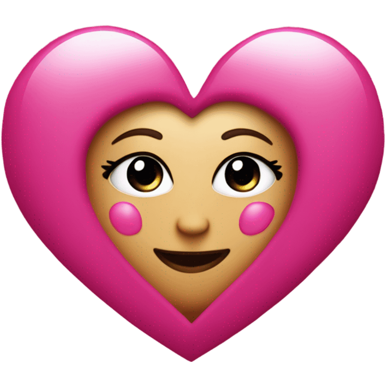 Hot pink glitter heart with pink halo emoji