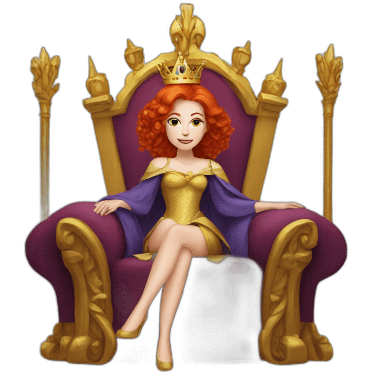 redhead queen on her throne emoji