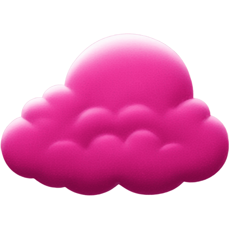 Hot pink detailed cloud emoji