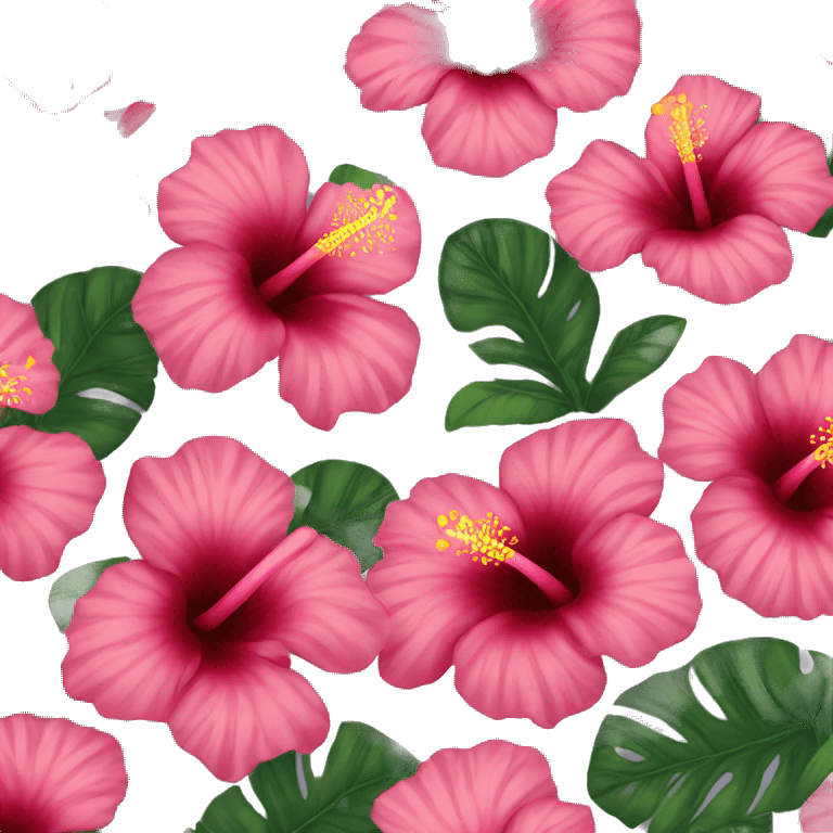 Hibiscus flowers emoji