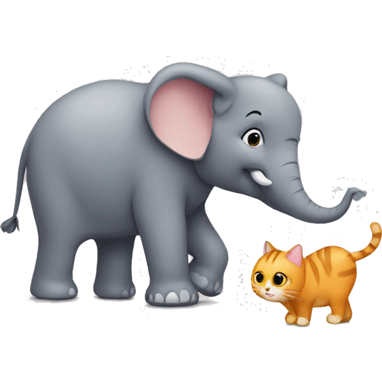 Elephant with cat emoji