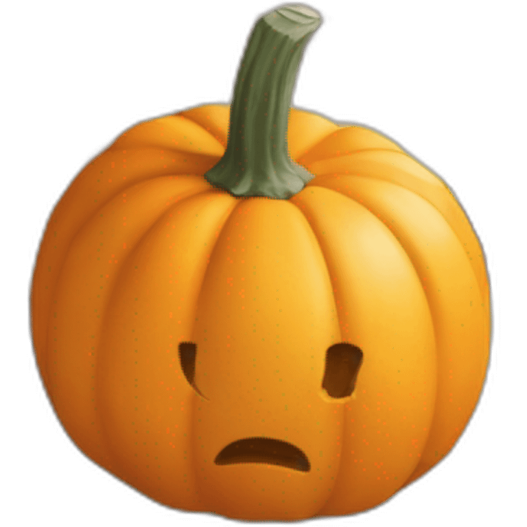 Construction site plot on a pumpkin emoji