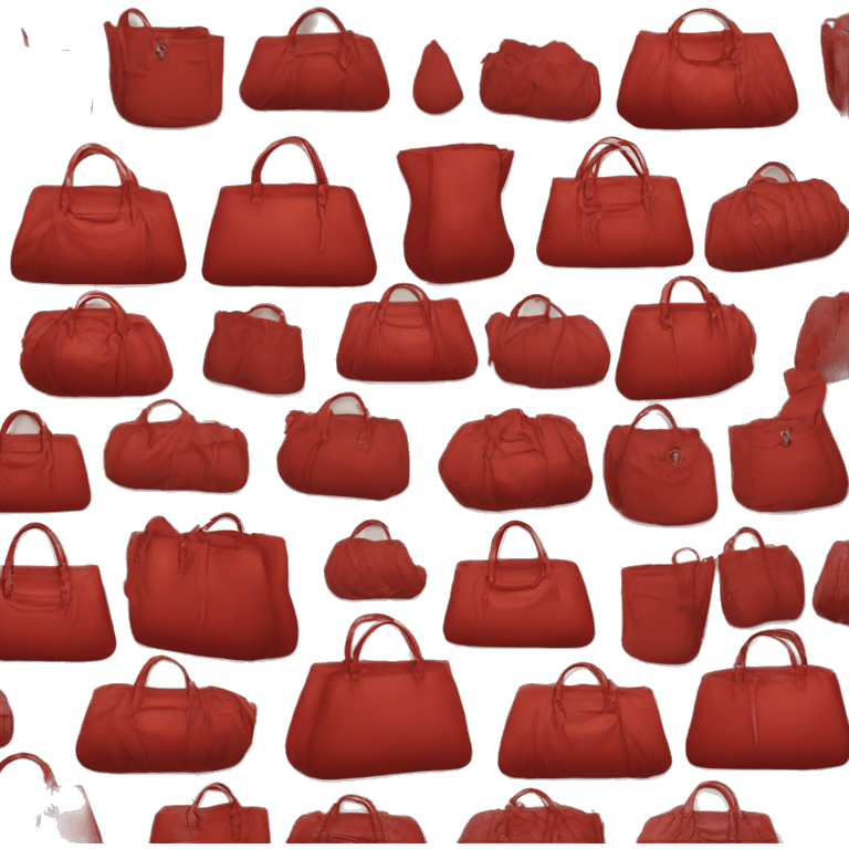 Red bottega bag emoji