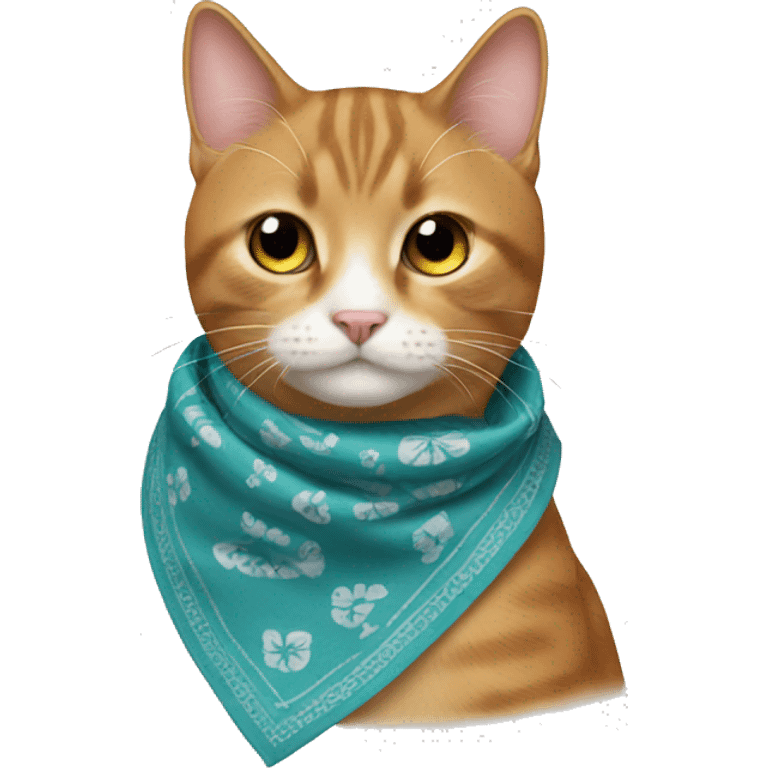 cat with a bandana emoji