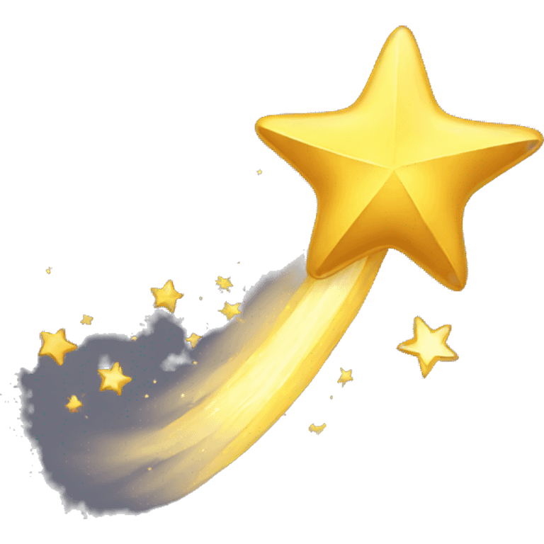 Golden shooting star emoji