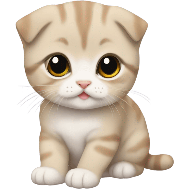 Scottish fold kitten emoji