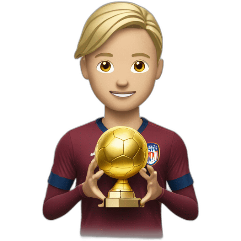 Haaland avec  le ballon d'or emoji