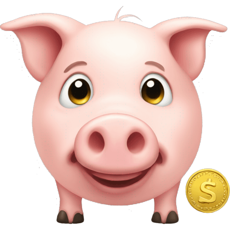 pig with coin emoji