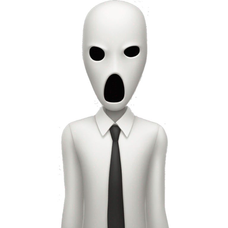 slenderman, no eyes, no nose, no mouth emoji