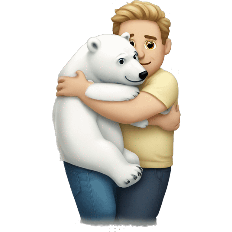 polar bear hugging Jonah hill   emoji