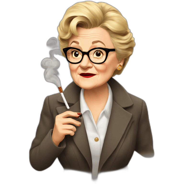 Jessica Fletcher smoking emoji