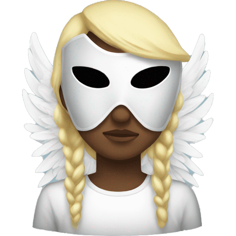 masked angel emoji