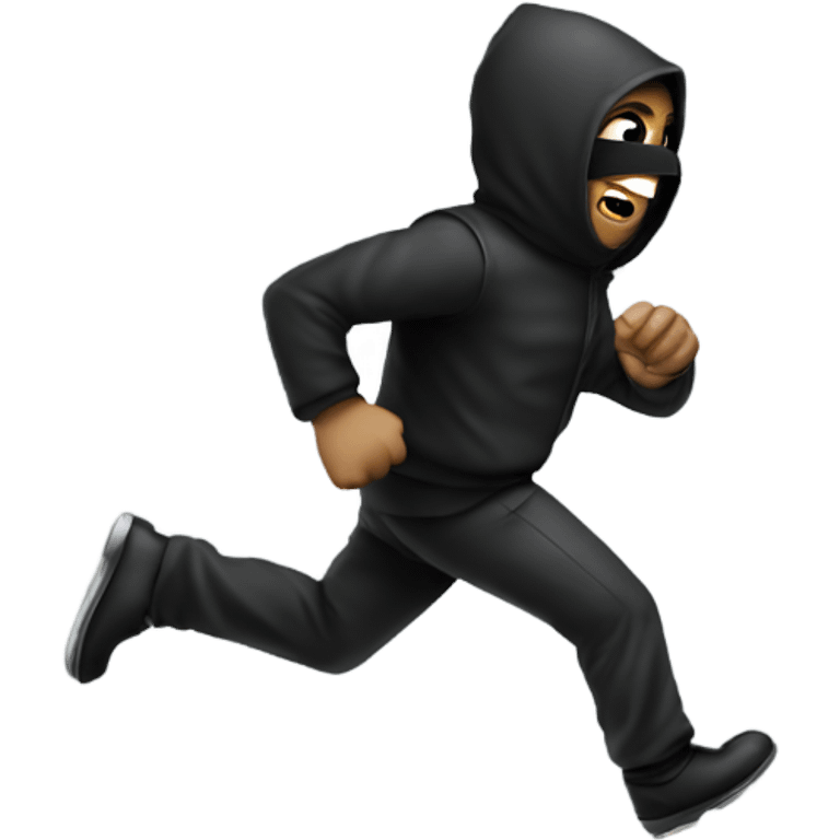 robber emoji running emoji